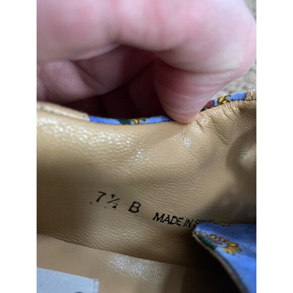 Moods Paul Mayer Made in Spain Boho Beige Paisley Shoe Lace Up Womens Size 7.5 B - Picture 7 of 9